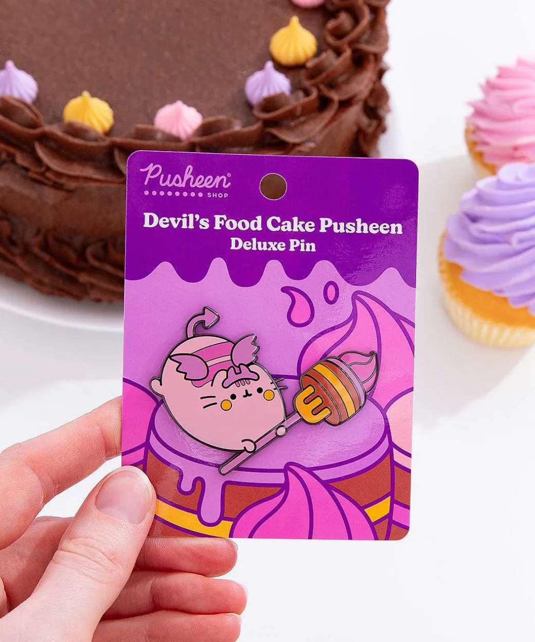 Pins, Patches & Keychains^JinSheu Devil'S Food Cake Pusheen Deluxe Pin