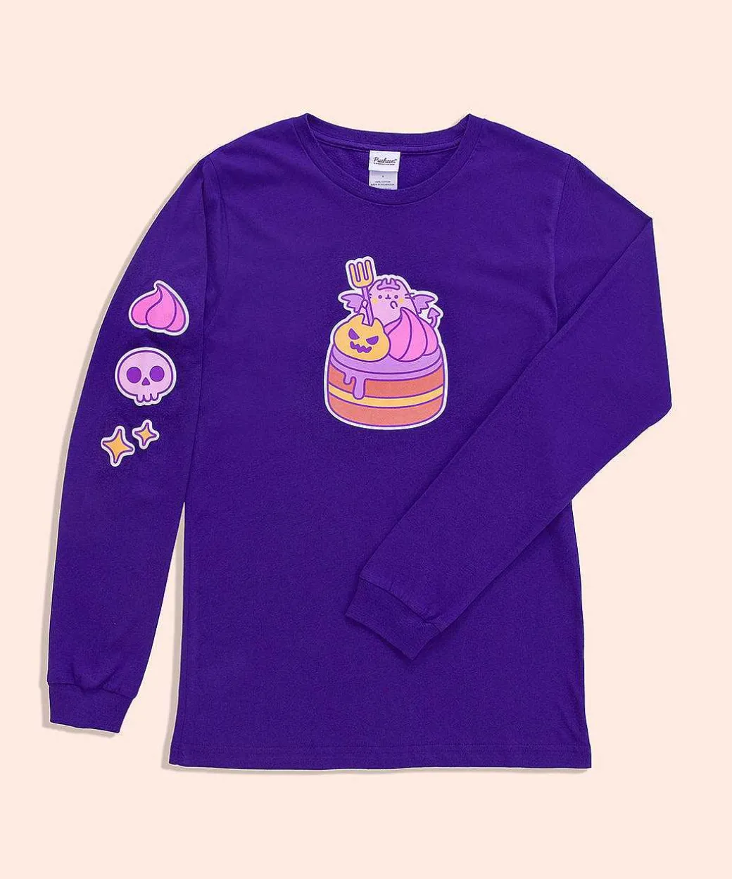 Guys & Unisex^ACDC Devil'S Food Cake Pusheen Long-Sleeve Unisex Tee
