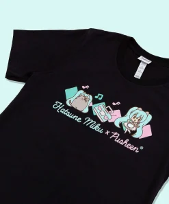 Hatsune Miku X Pusheen®^Jakprints Hatsune Miku X Pusheen Boombox Unisex Tee