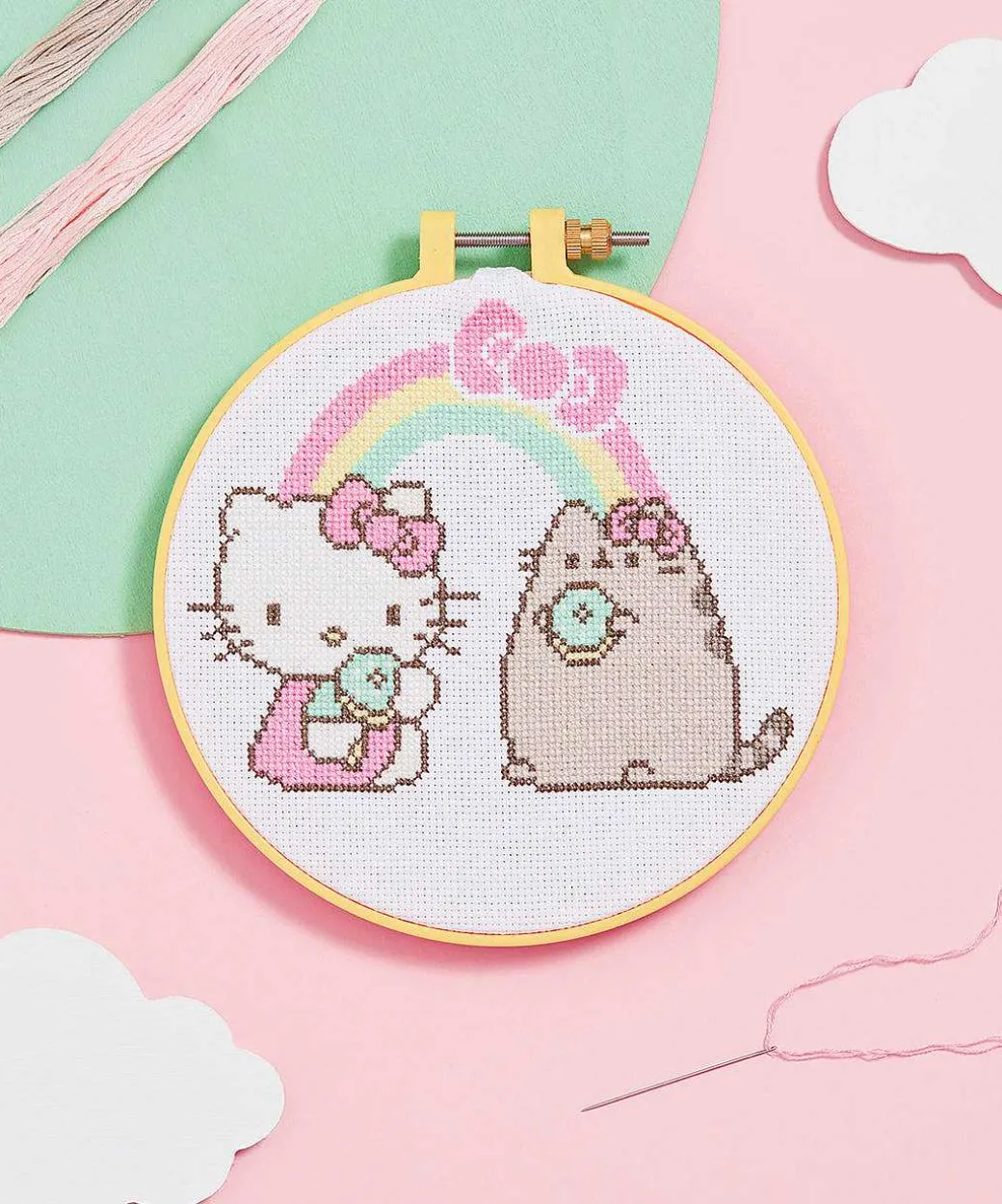Crafts & Games^Stitch & Story Hello Kitty® X Pusheen® Cross-Stitch Kit