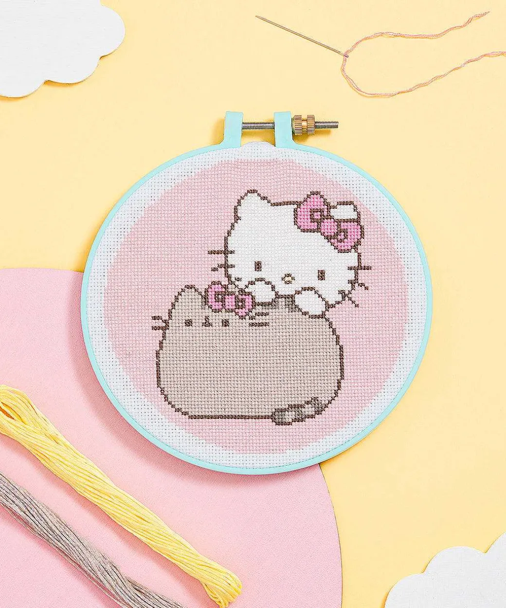 Crafts & Games^Stitch & Story Hello Kitty® X Pusheen® Cross-Stitch Kit