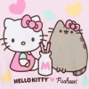 Ladies^Hybrid Hello Kitty® X Pusheen® Ladies Cropped Sweatshirt