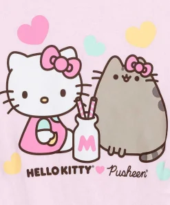 Ladies^Hybrid Hello Kitty® X Pusheen® Ladies Cropped Sweatshirt