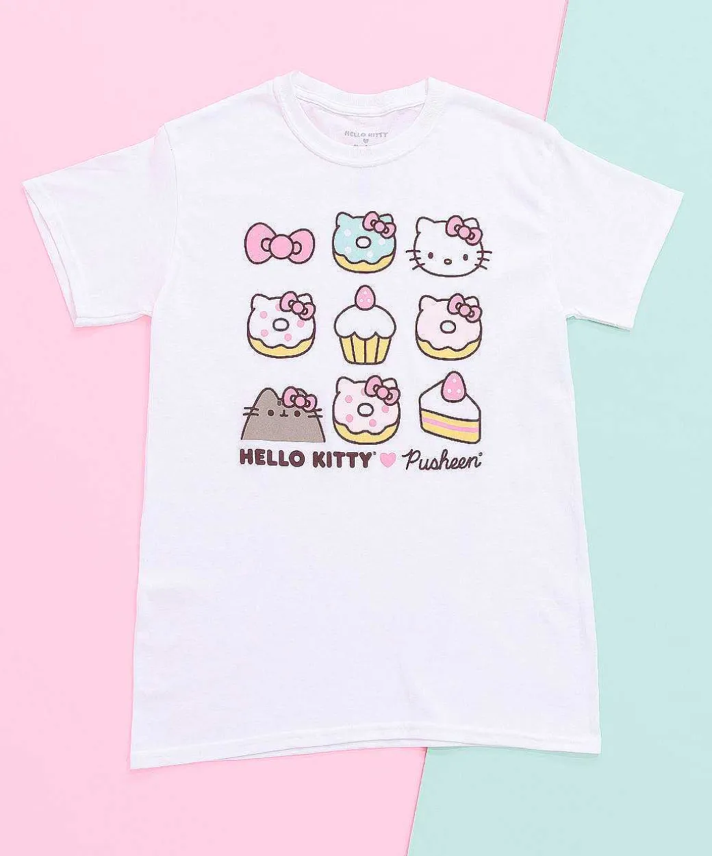 Ladies^Hybrid Hello Kitty® X Pusheen® Ladies Tee