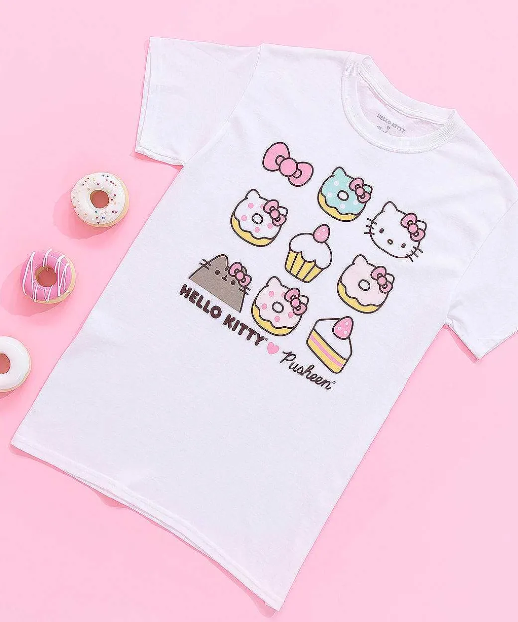 Ladies^Hybrid Hello Kitty® X Pusheen® Ladies Tee