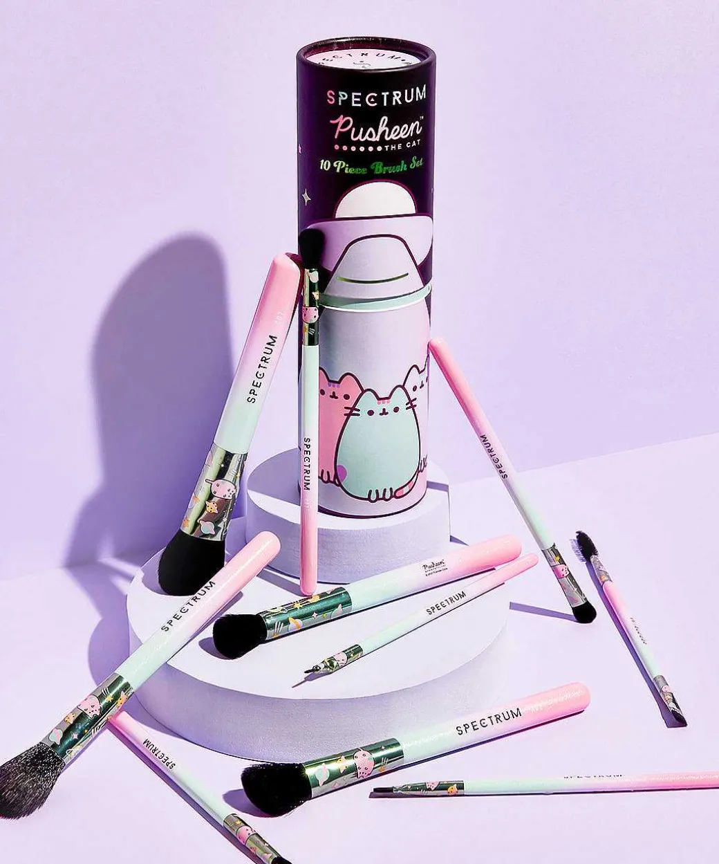 Bed & Bath^Spectrum Pastel Pusheen 10-Piece Makeup Brush Set