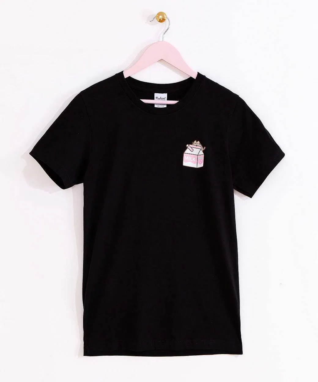Guys & Unisex^ACDC Pusheen Strawberry Milk Sips Unisex Tee